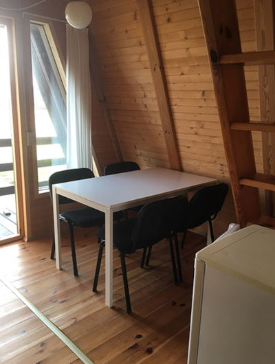 Chalet without toilet blocks