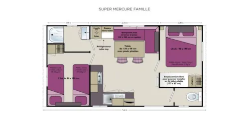 Accommodation - Mobilhome-14  - Clim - image n°2 - Camping L'Arc-en-Ciel