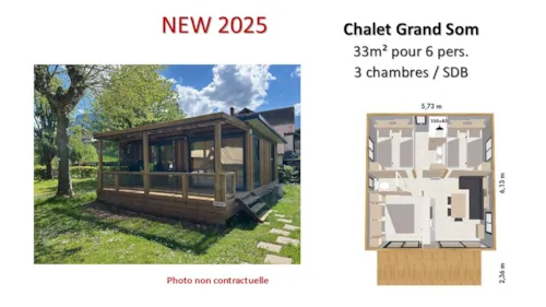 Location - Chalet Le Grand Som - 7 - Clim - image n°8 - Camping L'Arc-en-Ciel