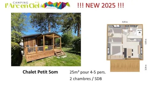 Location - Chalet Le Petit Som - 12 - !!! New 2025 !!! - Clim - image n°8 - Camping L'Arc-en-Ciel