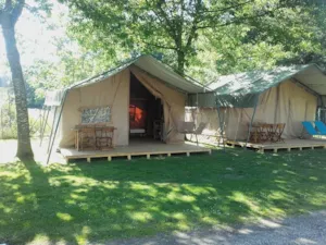 Locatif - Safari Lodge Tents 2 Bedrooms 4/5 People - Camping Les Eydoches