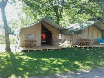 Accommodation - Safari Lodge Tents 2 Bedrooms 4/5 People - Camping Les Eydoches