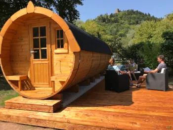 Mietunterkunft - Weinfass Deluxe - Moselcampingplatz Alf 