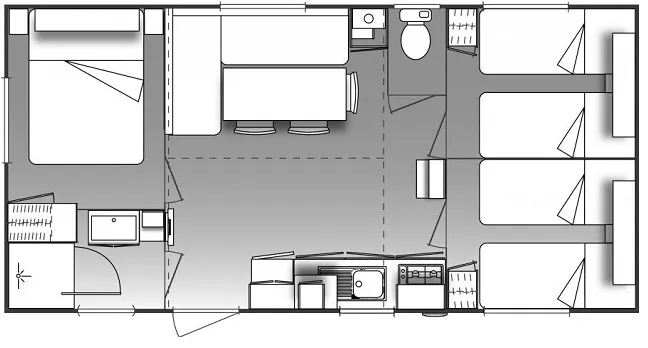 Location - Mobil-Home - 3 Chambres - Camping Domaine Beauséjour