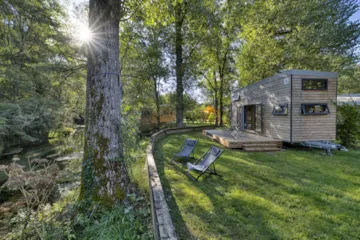 Accommodation - Tiny House Mezzanine 2 Bedrooms With River View - Slow Village Périgord