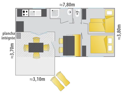 Mietunterkunft - Cottage Vercors N°6 - image n°3 - Camping Les Eymes