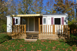 Mietunterkunft - Mobilhome 6 Personen (33M²) - 3 Zimmer (1 Bett 140 + 4 Betten 90) - Camping Pré Rolland