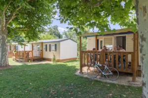 - Mobilhome 3 personnes (18 m2) - 2 chambres (1 lit 140 + 1 lit 90) - Camping Pré Rolland
