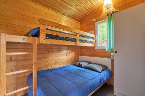 Huuraccommodatie(s) - Houten Chalet - 5 Personen (33 M²) - 2 Slaapkamers (2 Bedden 140 + 1 Stapelbed 90) - image n°6 - Camping Pré Rolland