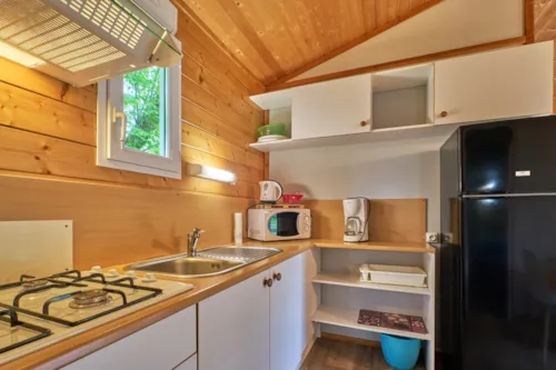 Huuraccommodatie(s) - Houten Chalet - 5 Personen (33 M²) - 2 Slaapkamers (2 Bedden 140 + 1 Stapelbed 90) - image n°8 - Camping Pré Rolland