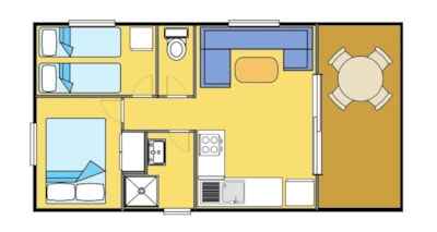 Mobile-home LOUISIANE - 2 bedrooms - 22m²