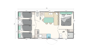 Mobile-home TOUT CONFORT  - CLIM/TV - 3 bedrooms - Fairly New - 30m²