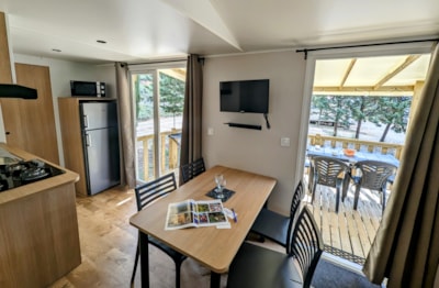 Mobile-home PREMIUM - Air co/TV/Dishwasher  - 2 bedrooms - 31m²