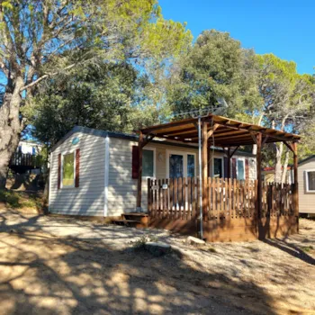 Huuraccommodatie(s) - Stacaravan "Tulipe" Tout Confort Airco/Tv - 2 Slaapkamers - 28 M² - Camping Le Pinada