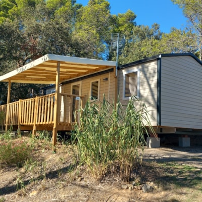 Mobile-home PREMIUM - Air co/TV/Dishwasher  - 3 bedrooms - 34m²