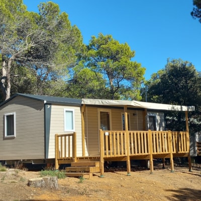 Mobile-home PREMIUM - Air co/TV/Dishwasher  - 3 bedrooms - 34m²
