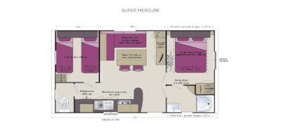 Mobile-home Mercure Confort 27.5m² / 2 bedrooms - Terrace — 2