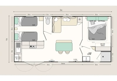 Mobile-home Riviera Confort 27.5m² / 2 bedrooms - Terrace — 6