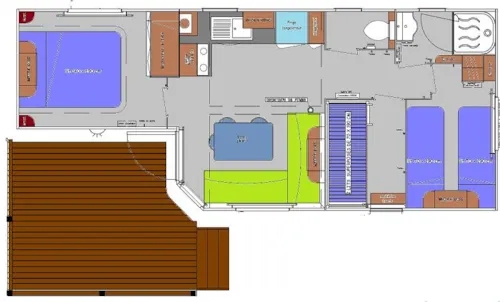 Location - Mobilhome Confort 3 Chambres 36M² Terasse Xl - image n°1 - Camping la Bissera