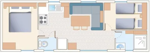 Huuraccommodatie(s) - Mobil-Home Confort  2 Chambres 26M2 - image n°2 - Camping la Bissera