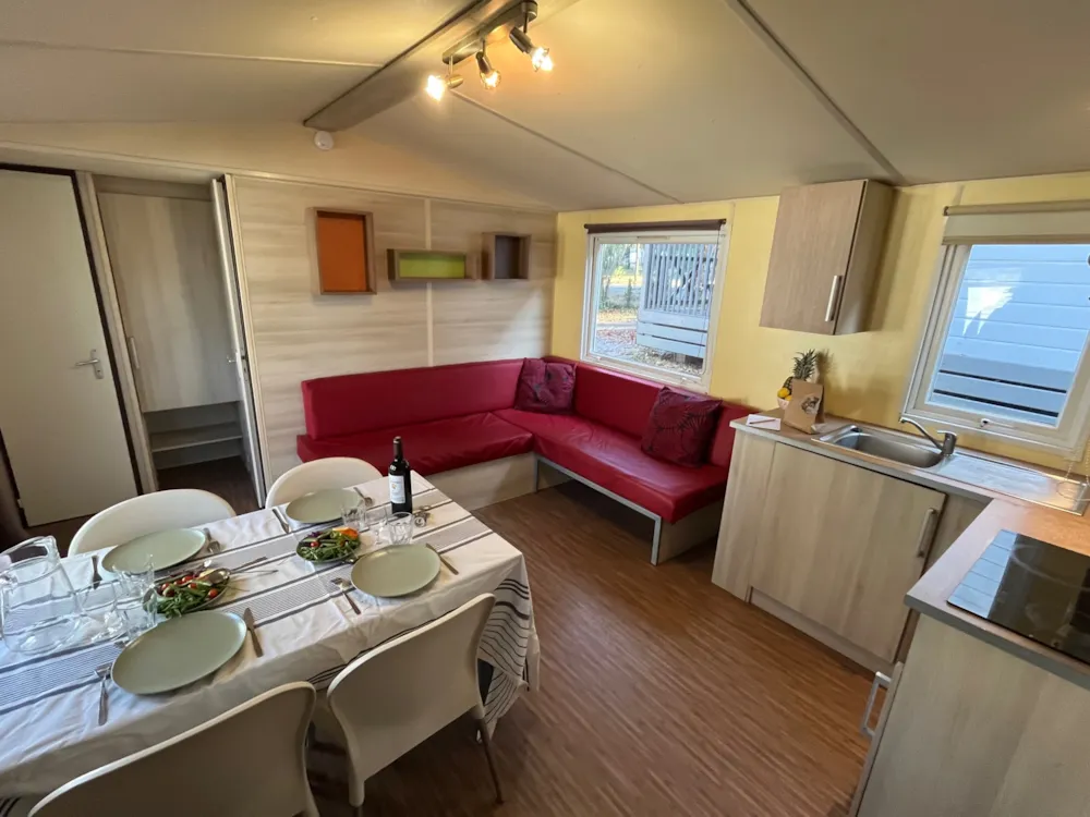 Mietunterkunft - Silver Hütte - 2 Schlafzimmer - -  Camping Jobel 