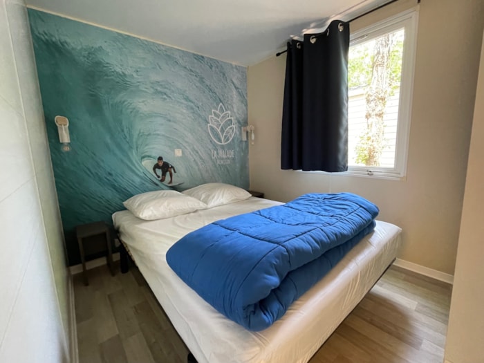 Mobil Home Confort Surfeur - 20M² - 2 Chambres - Terrasse Couverte - Tv