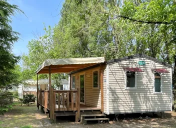 Location - Mobil Home Confort Surfeur - 20M² - 2 Chambres - Terrasse Couverte - Tv - - Camping Ushuaïa Villages La Maïade