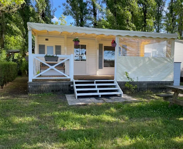Alojamiento - Eco Mobile Home - 30M² - 2 Habitaciones - Gran Terraza Con Vistas Al Campo - - Camping Ushuaïa Villages La Maïade