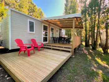 Location - Mobil Home Premium - 35M² - Climatisation - 3 Chambres - Vaste Terrasse - - Camping Ushuaïa Villages La Maïade