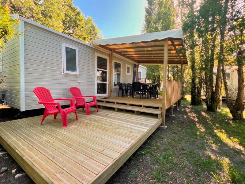 Mobil Home Premium - 35M² - Climatisation - 3 Chambres - Vaste Terrasse -