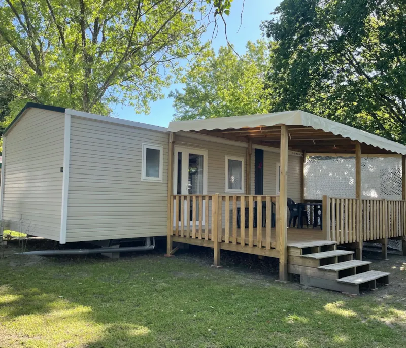 Mobil Home Premium - 32M² - Climatisation - 2 Chambres - Terrasse Couverte -