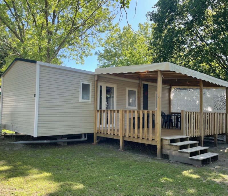 Mobil Home Premium - 32m² - Climatisation - 2 chambres - terrasse couverte -