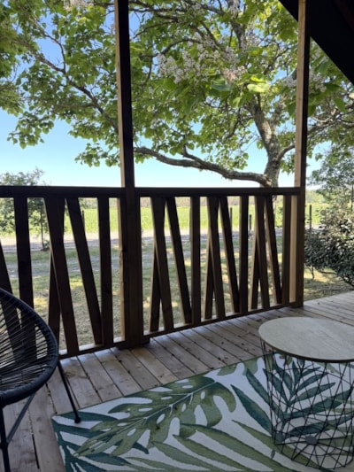 LODGE TENT with bathroom, restrooms, kitchen, and a view of nature