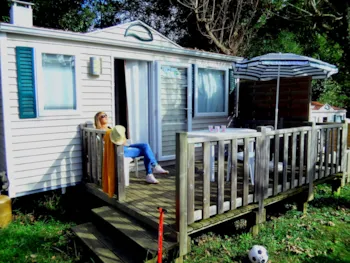 Mietunterkunft - Mobilheim 19M² 1 Zimmer + Terrasse 10M² - Camping Harrobia