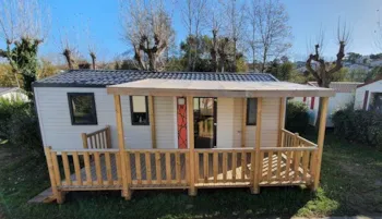 Mietunterkunft - Mobilheim 31M² 3 Zimmer + Terrasse 15M² - Camping Harrobia