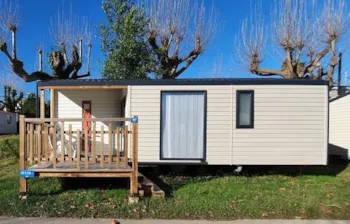 Mietunterkunft - Mobilheim 27M² 2 Zimmer + Terrasse 8M² - Camping Harrobia