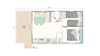Mobile-home Loggia Bay - 2 bedrooms - pond view — 10