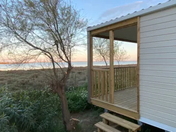 Mietunterkunft - Mobilheim Loggia Bay - 2 Schlafzimmer - Teichblick - Camping de l'Arnel