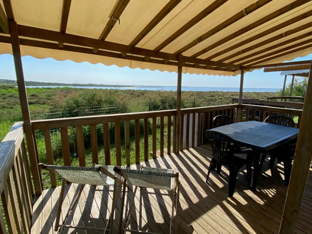 Location - Mobil-Home Key West - 3 Chambres - Vue Étang - Camping de l'Arnel