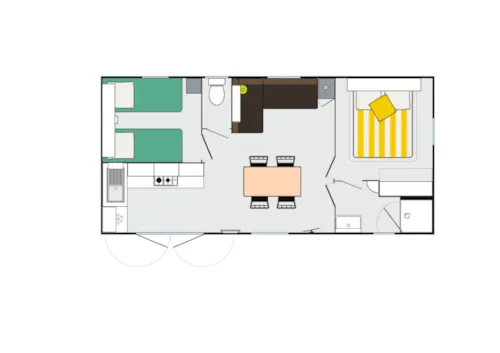 Huuraccommodatie(s) - Stacaravan Riviera Suite - image n°7 - Camping Belvédère de l'Obiou