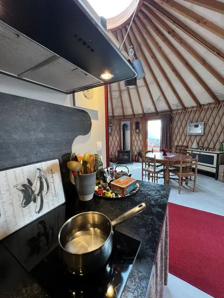 Mietunterkunft - Jurte  1 Zimmer 1 Badezimmer + Wc + Spa - image n°5 - Camping du Buisson