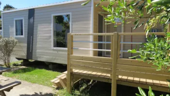Mietunterkunft - Mobil-Home Family Loggia+ 26M2, 2 Zimmers Mit Der Integrierten Terrasse - Camping Duna Munguy