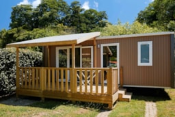 Huuraccommodatie(s) - Mobil-Home Family Riviera+ 26M2, 2 Kammer, Half Overdekt Terras - Camping Duna Munguy