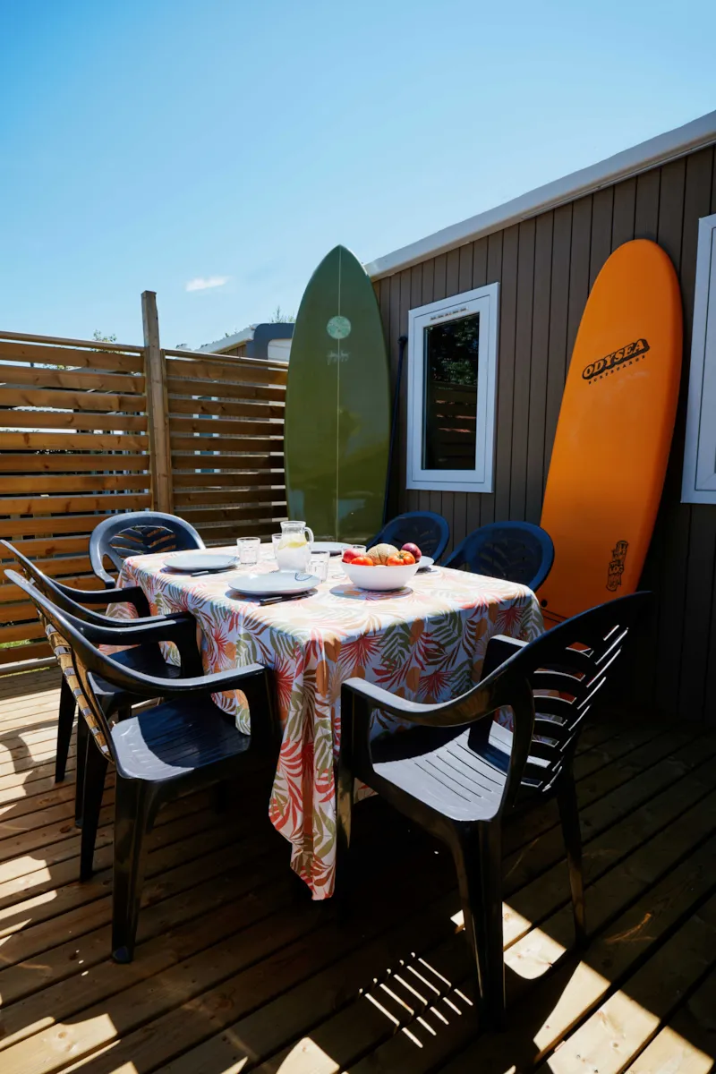 Nouveau !! Mobil-Home Tribu+, 28M2, 3 Chambres, Terrasse Semi Couverte