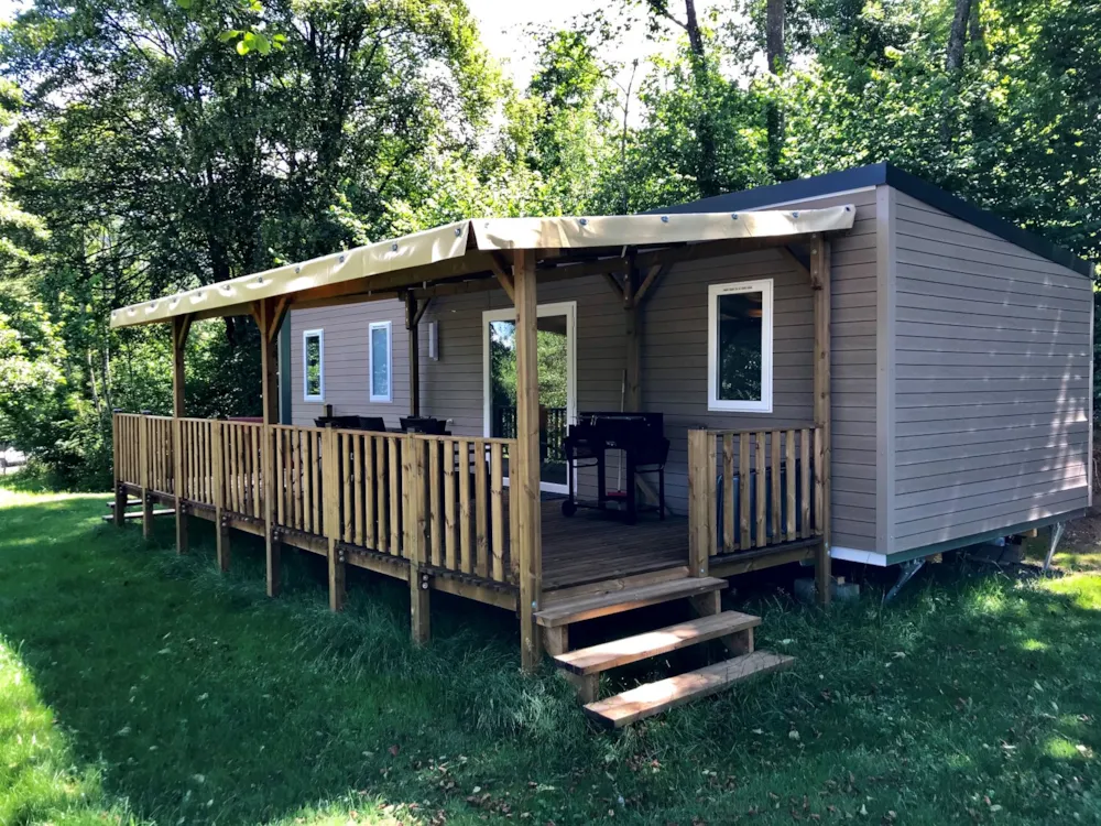 Location - Mobile Home Premium 38.60M²  -3 Chambres - 2 Sdb + 2Wc + Terrasse Semi-Couverte + Clim +Lv - Flower Camping Ser Sirant