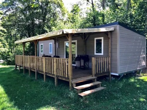 Location - Mobile Home Premium 38.60M²  -3 Chambres - 2 Sdb + 2Wc + Terrasse Semi-Couverte + Clim +Lv - image n°1 - Flower Camping Ser Sirant