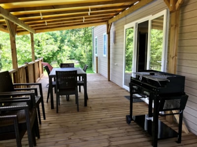 Mobile-Home Premium38.60m²- 3 bedroom - 2 bathroom + Half-covered terrace + Air co + Dishwasher