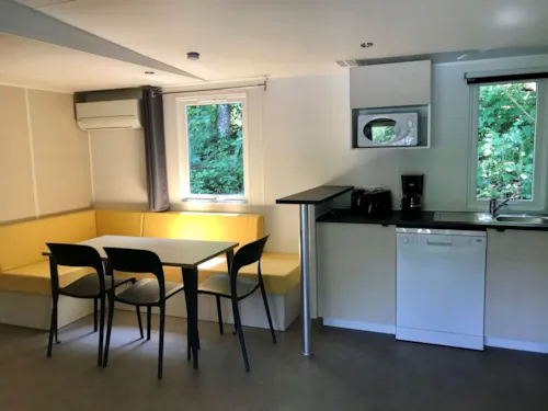 Location - Mobile Home Premium 38.60M²  -3 Chambres - 2 Sdb + 2Wc + Terrasse Semi-Couverte + Clim +Lv - image n°3 - Flower Camping Ser Sirant