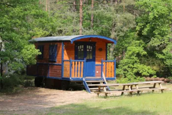 Mietunterkunft - Blauer  Planwagen - Île de Loisirs de Buthiers
