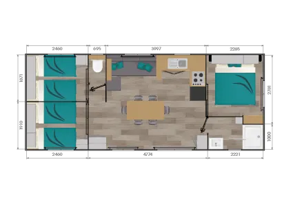 Mobil-Home Cunifera (Gamme Supérieure) - Dimanche/Dimanche -